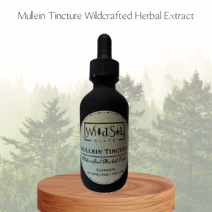 Organic Mullein Tincture Wildcrafted Herbal Extract for Respiratory Support