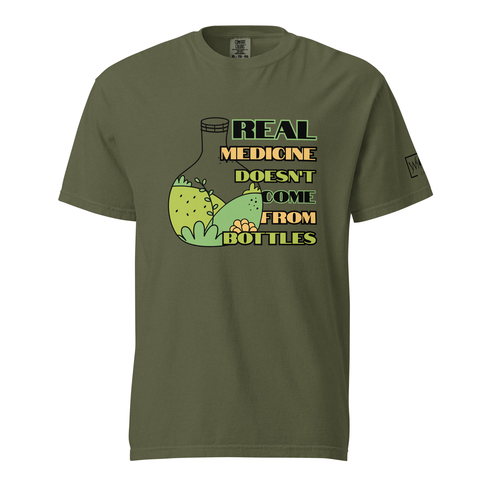Plant Medicine t-shirt, real medicine doesn’t come from bottles graphic tee, herbalist shirt