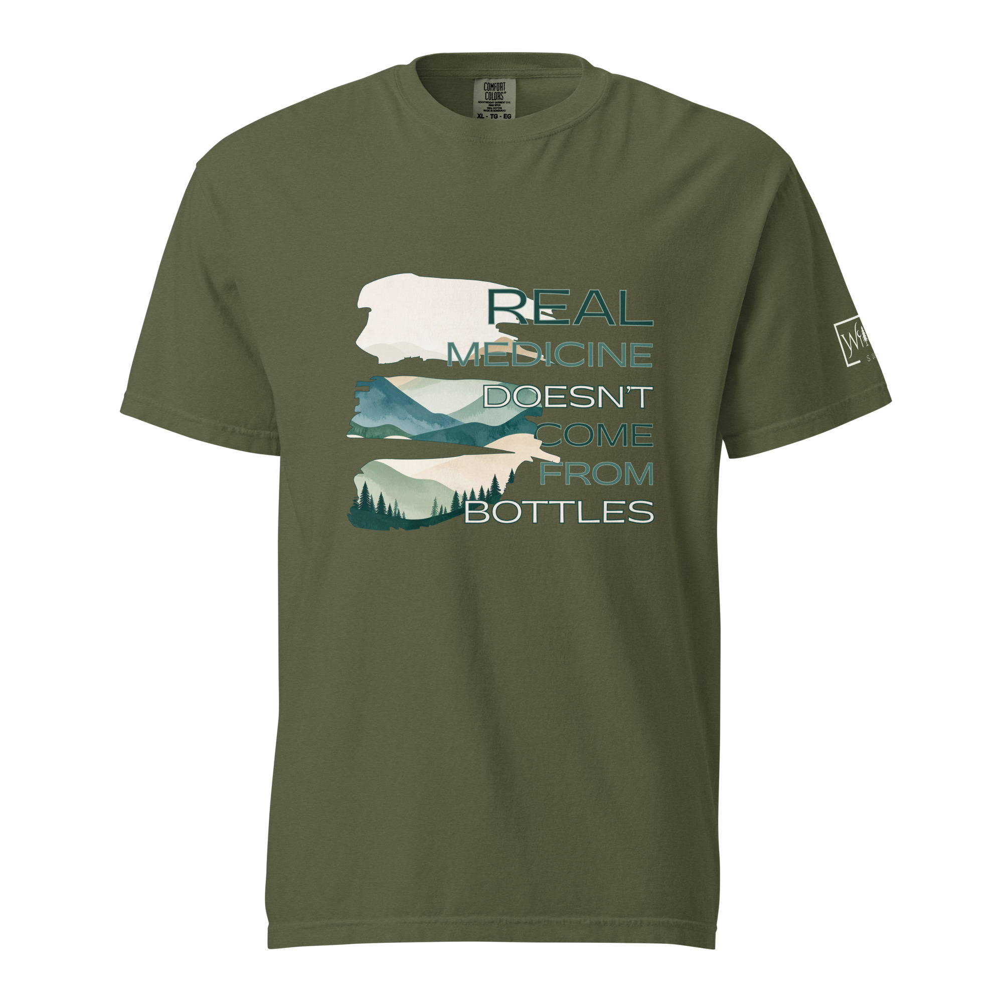 Real Medicine Doesn’t Come From Bottles T-shirt Nature Graphic Tee - Image 3